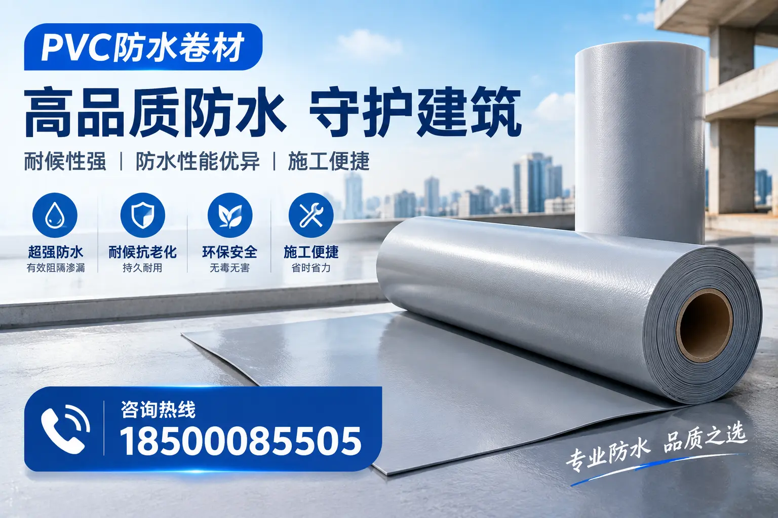 PVC防水卷材的防水效果评测,适合泸州的科学依据